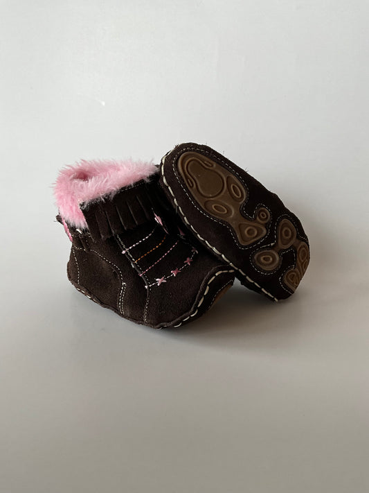 Brown Leather Booties