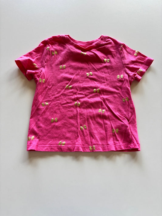 Pink Gold Bow Tee