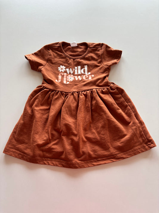 Brown Wild Flower Dress