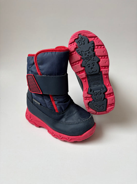 Navy & Red Winter Boots