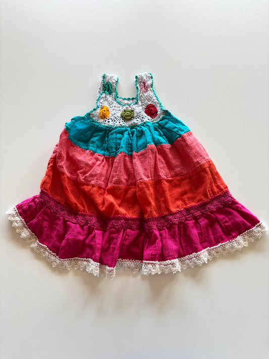 Colourful Tiered Dress