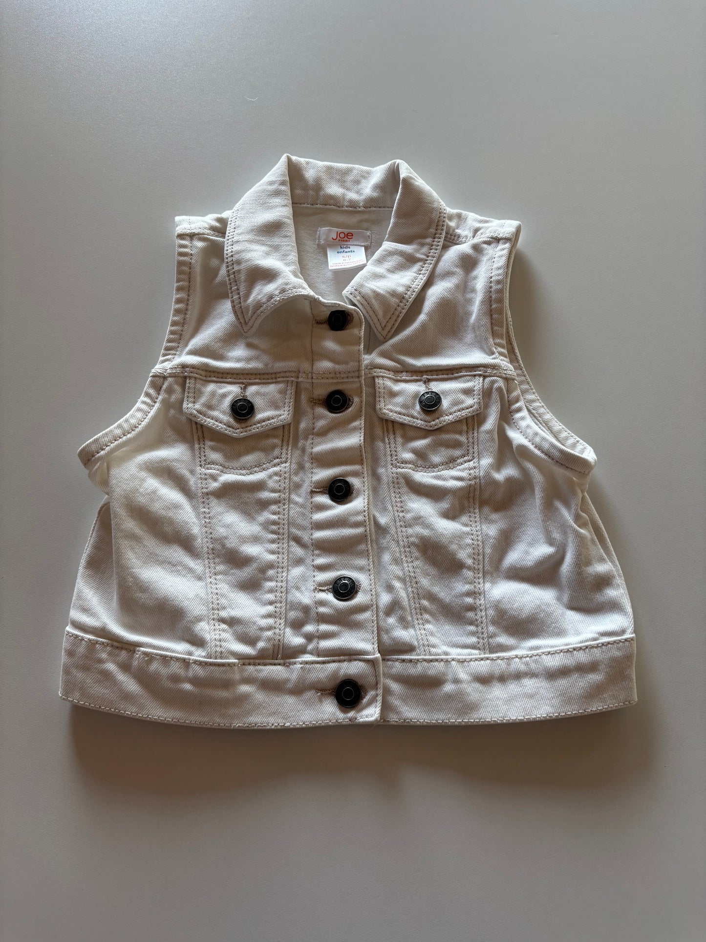 White Denim Vest