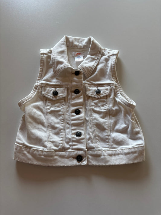 White Denim Vest