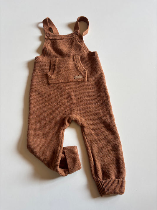 Knit Brown Overalls