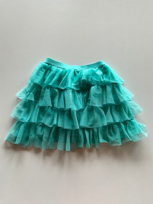 Teal Tulle Tiered Skirt