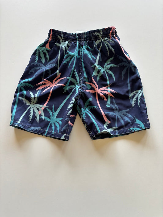 Navy Palm Tree Swim Shorts
