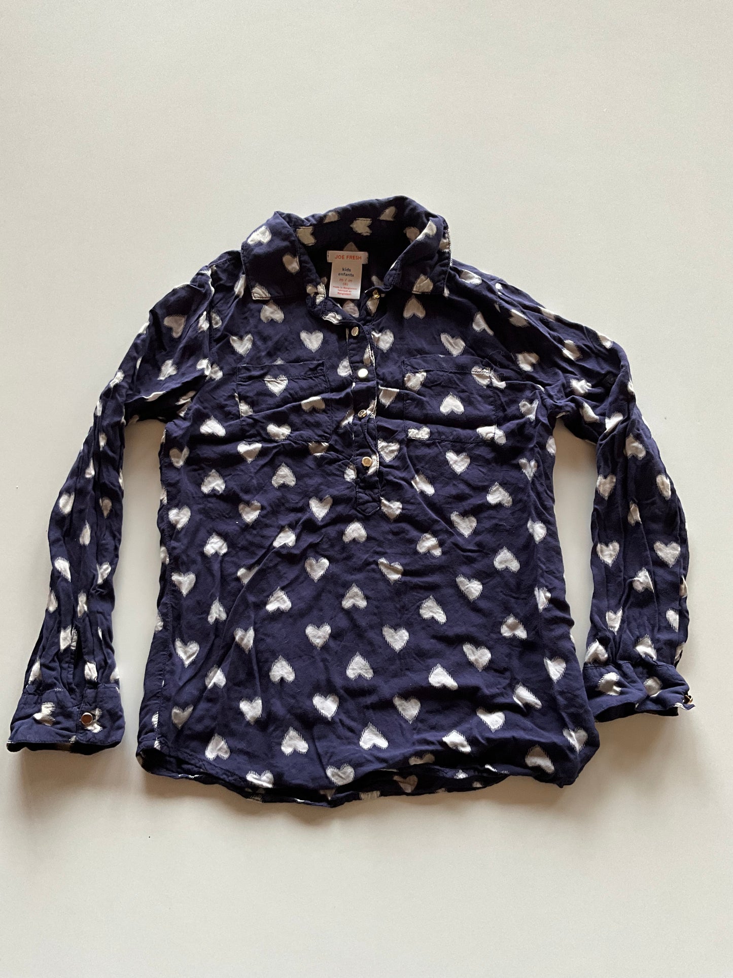 Navy Hearts Blouse