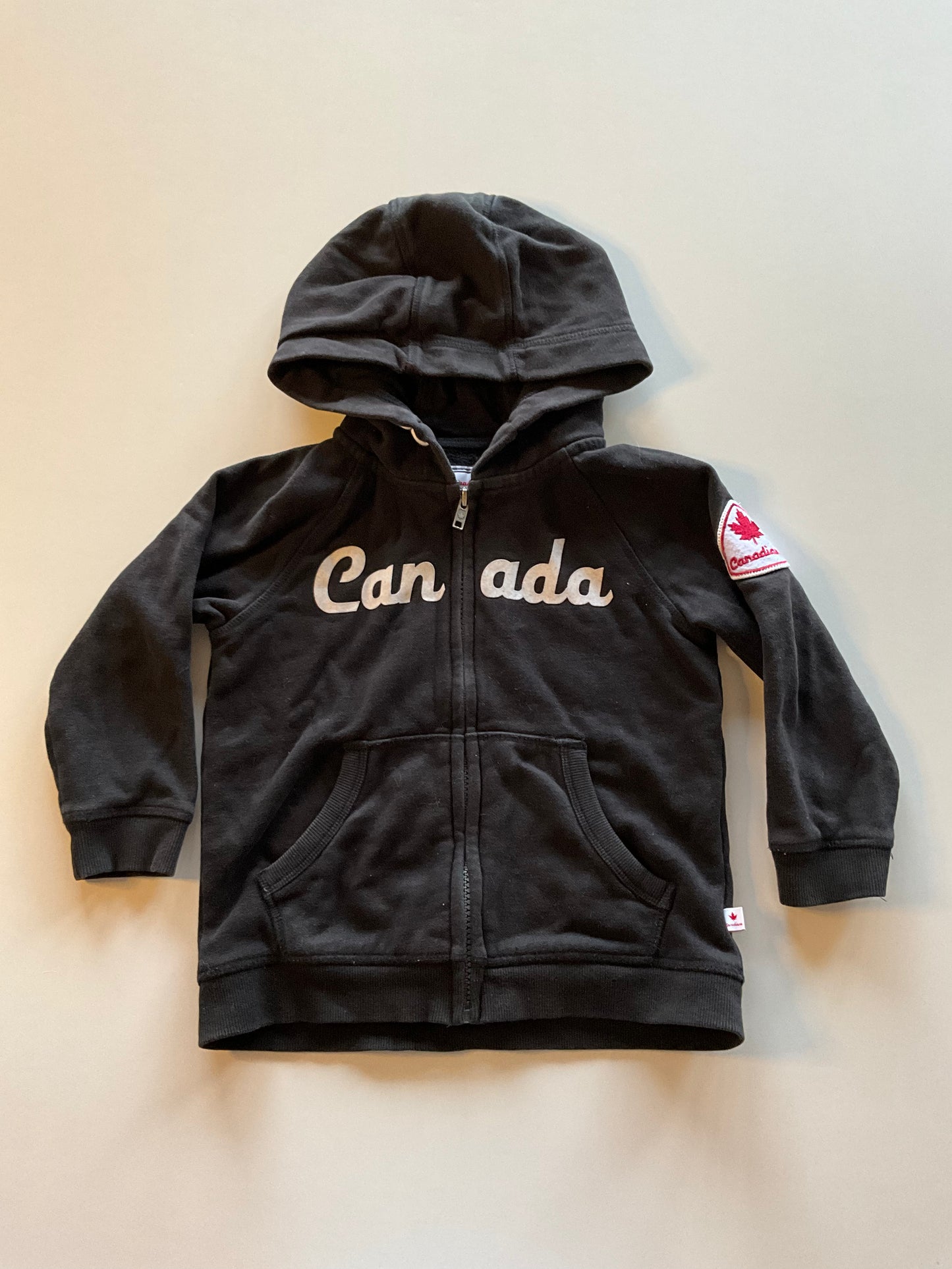 Black Canada Zip Up Hoodie
