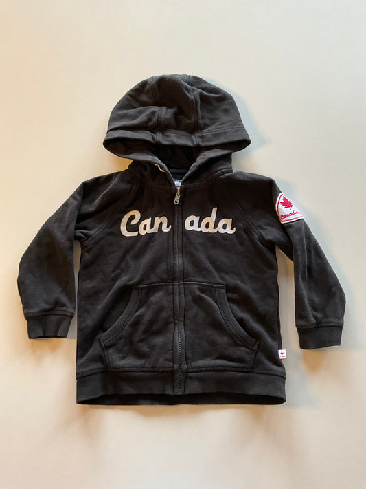 Black Canada Zip Up Hoodie