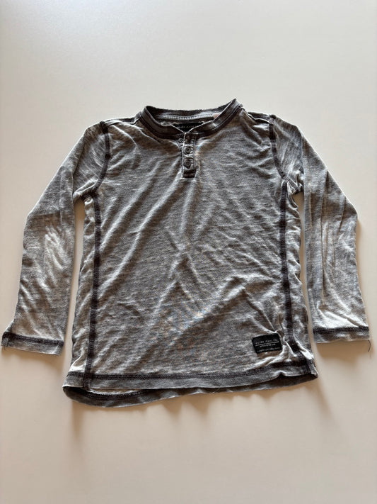 Grey Marbled Henley Shirt