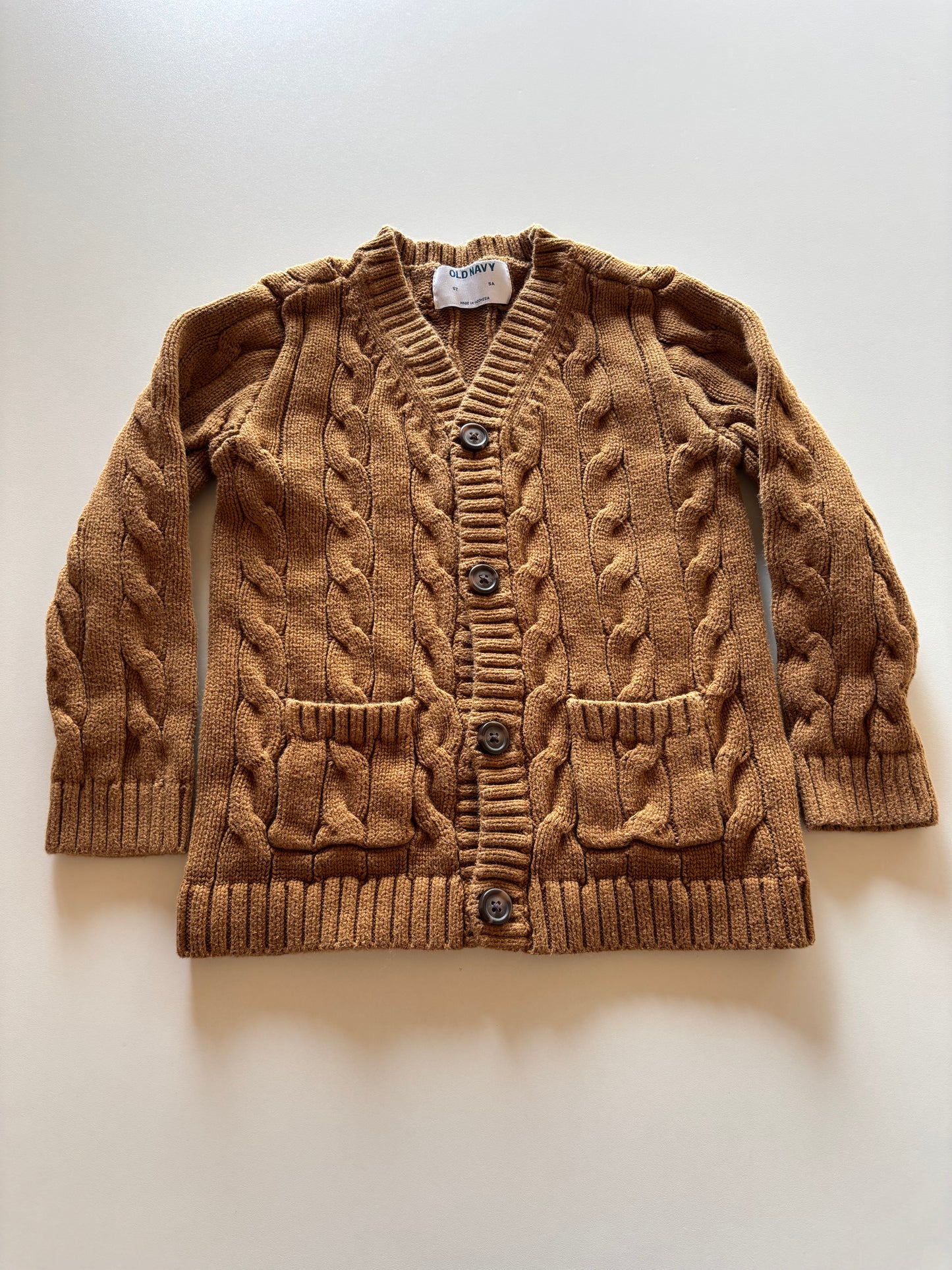 Brown Cable Knit Sweater