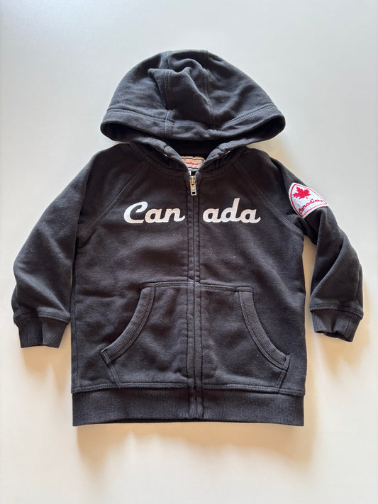 Black Canada Zip Up Hoodie