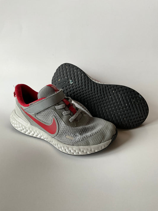 Grey & Red Nike Runners