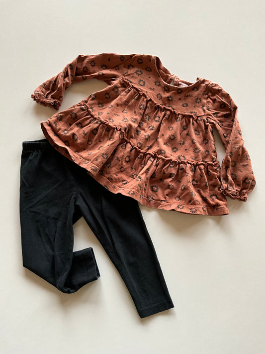 2pc Brown Leopard Set
