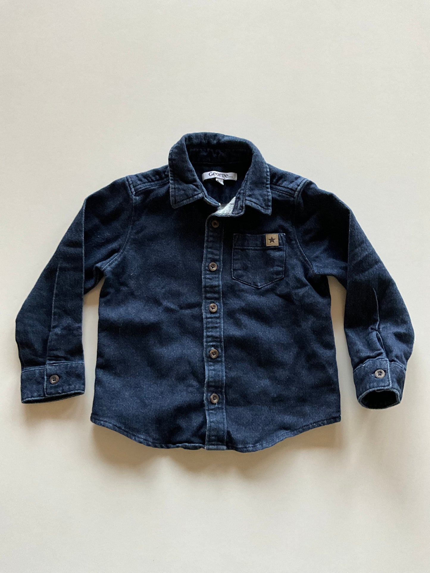 Dark "Denim" Button Up Shirt