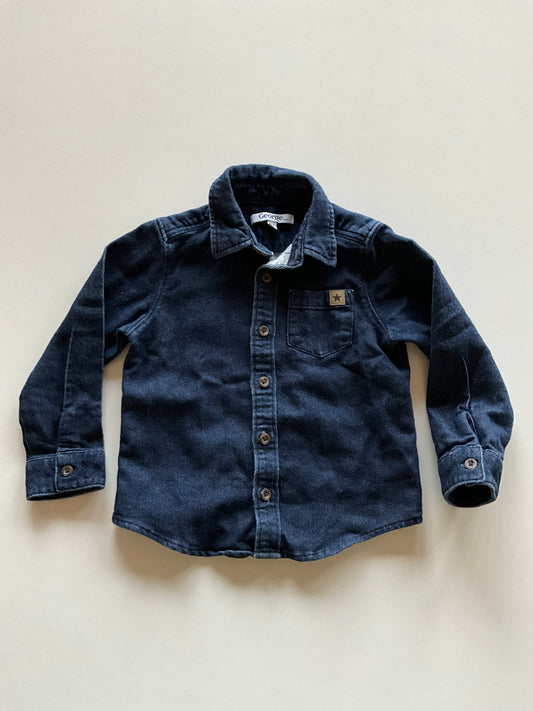Dark "Denim" Button Up Shirt