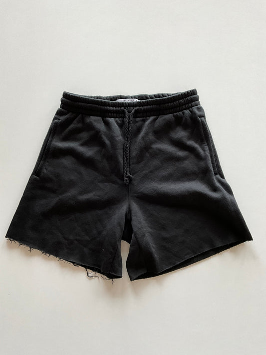 Black Sweats Cut Off Shorts