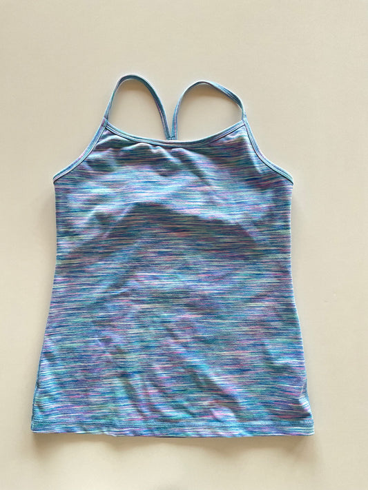 Blue & Purple Melange Athletic Tank