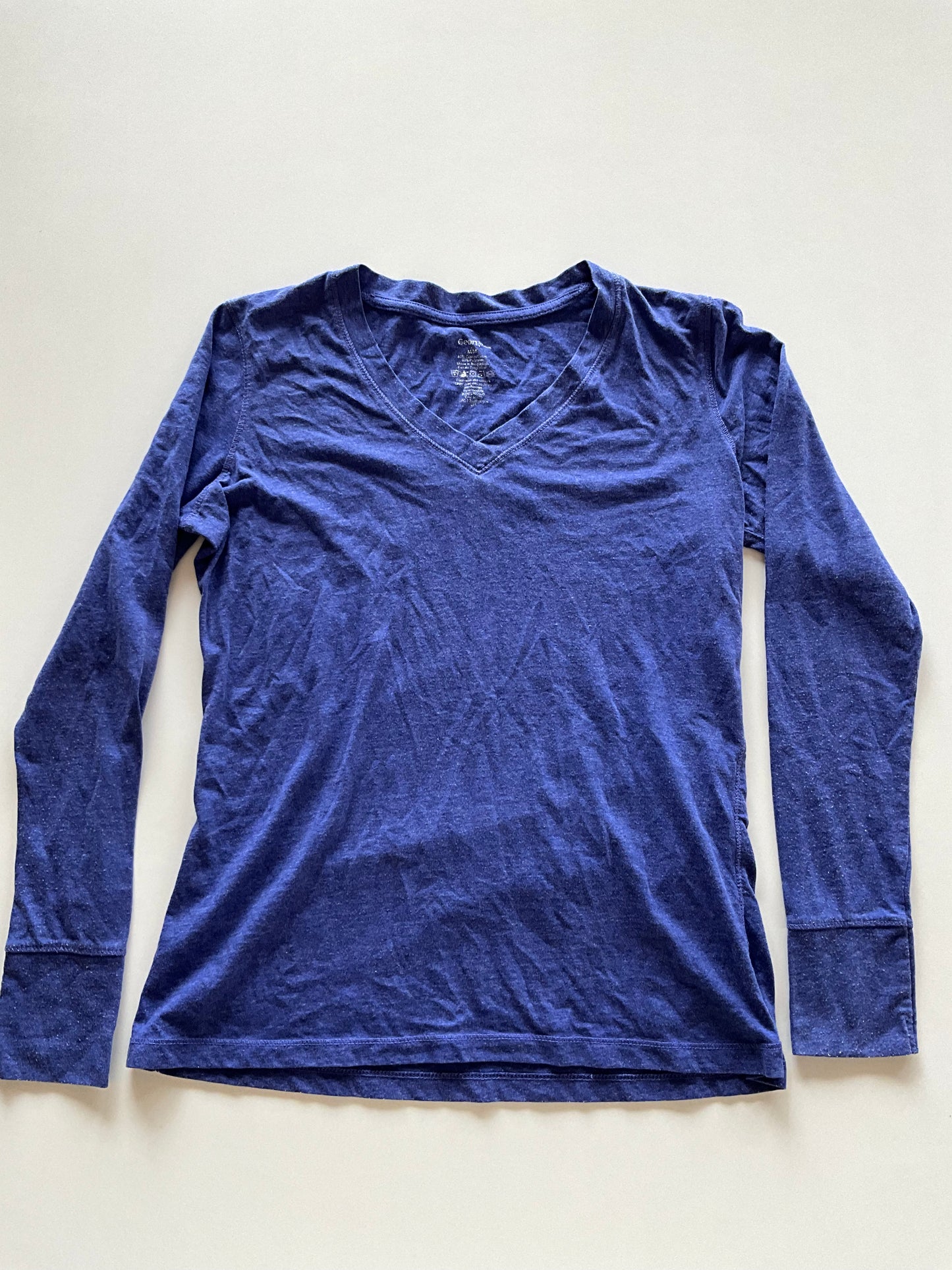 Blue V Neck Shirt
