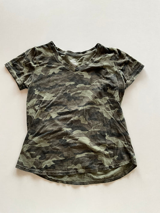 Green Camo V Neck Tee