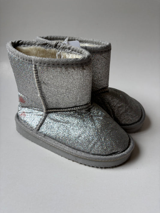 Silver Faux Ugg Boots