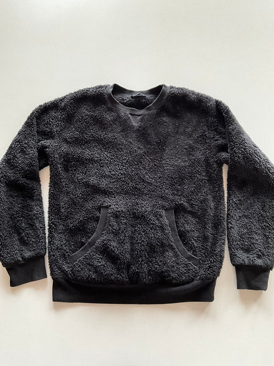 Black Fuzzy Crewneck Sweater