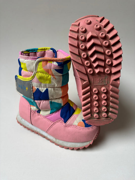Pink Colourful Winter Boots