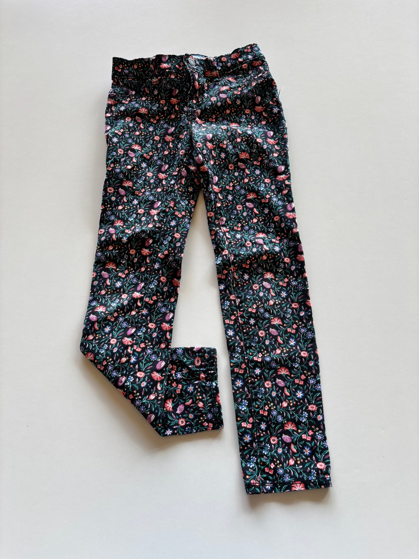 Black Floral Jeggings