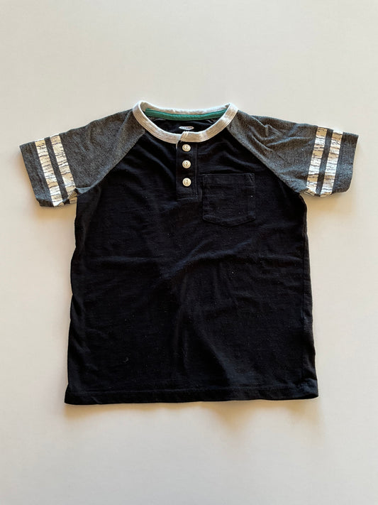 Black & Grey Henley Tee