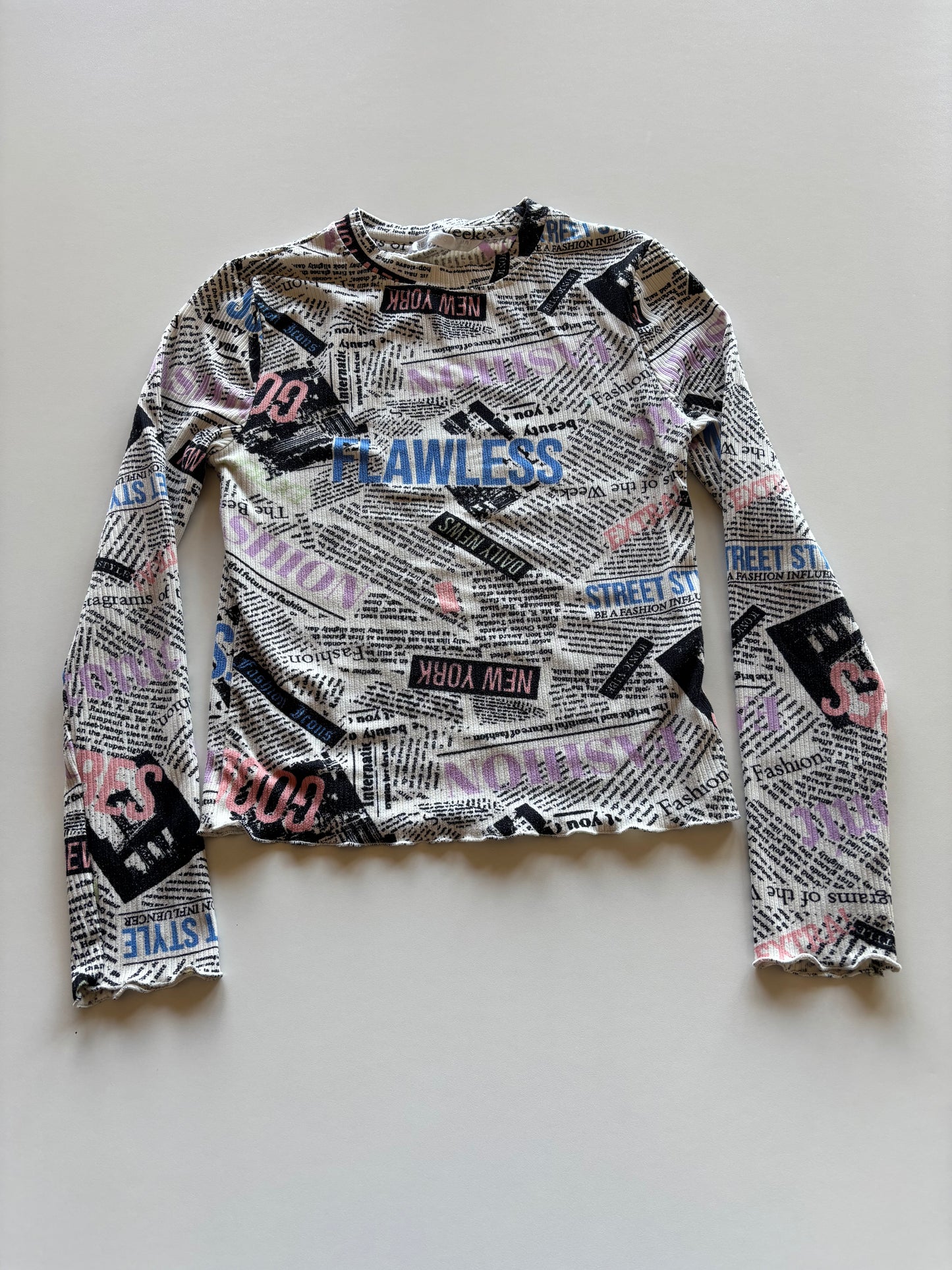 Ribbed Headlines Shirt