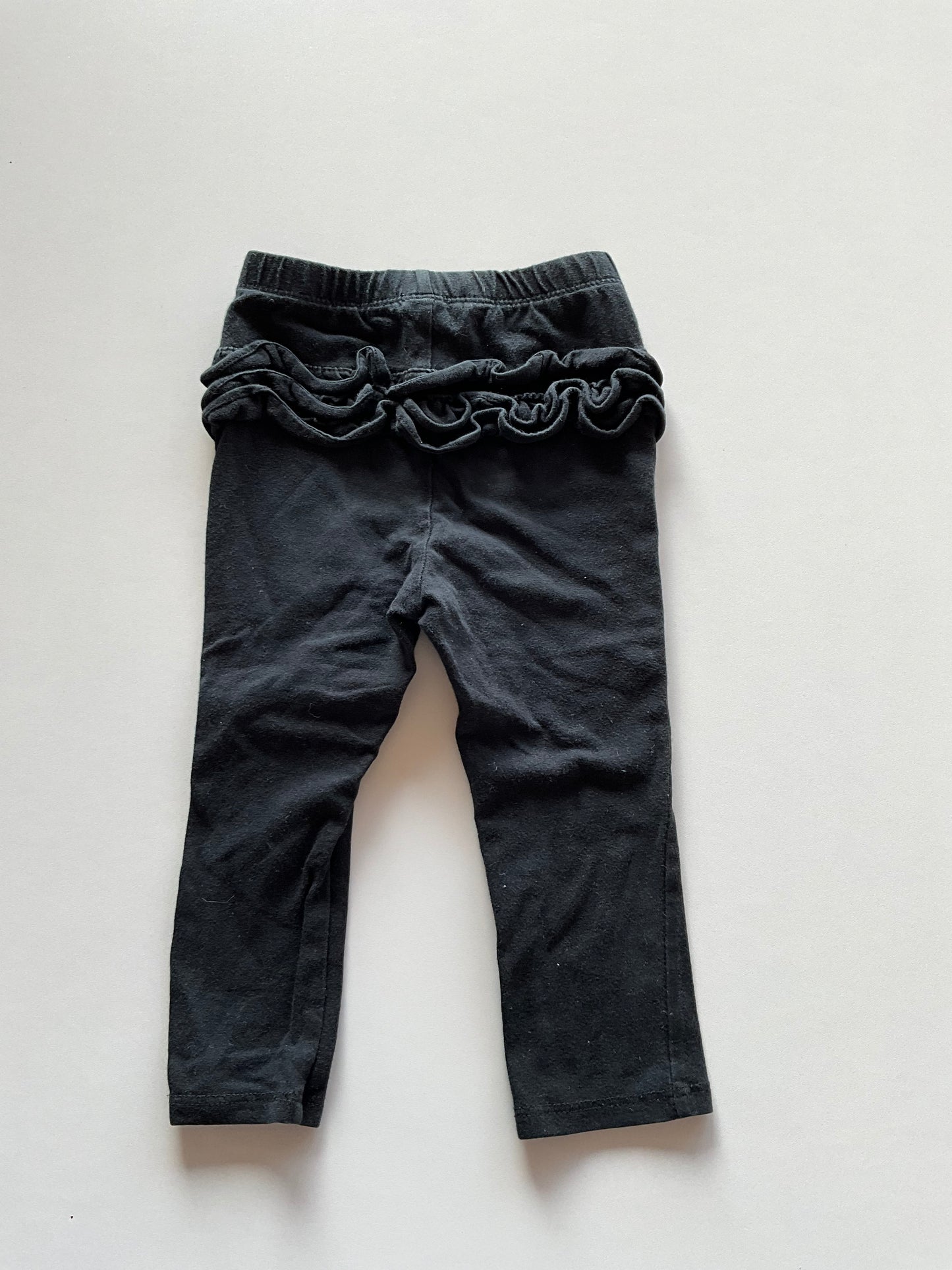 Black Ruffle Bum Pants