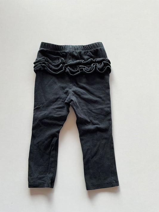 Black Ruffle Bum Pants