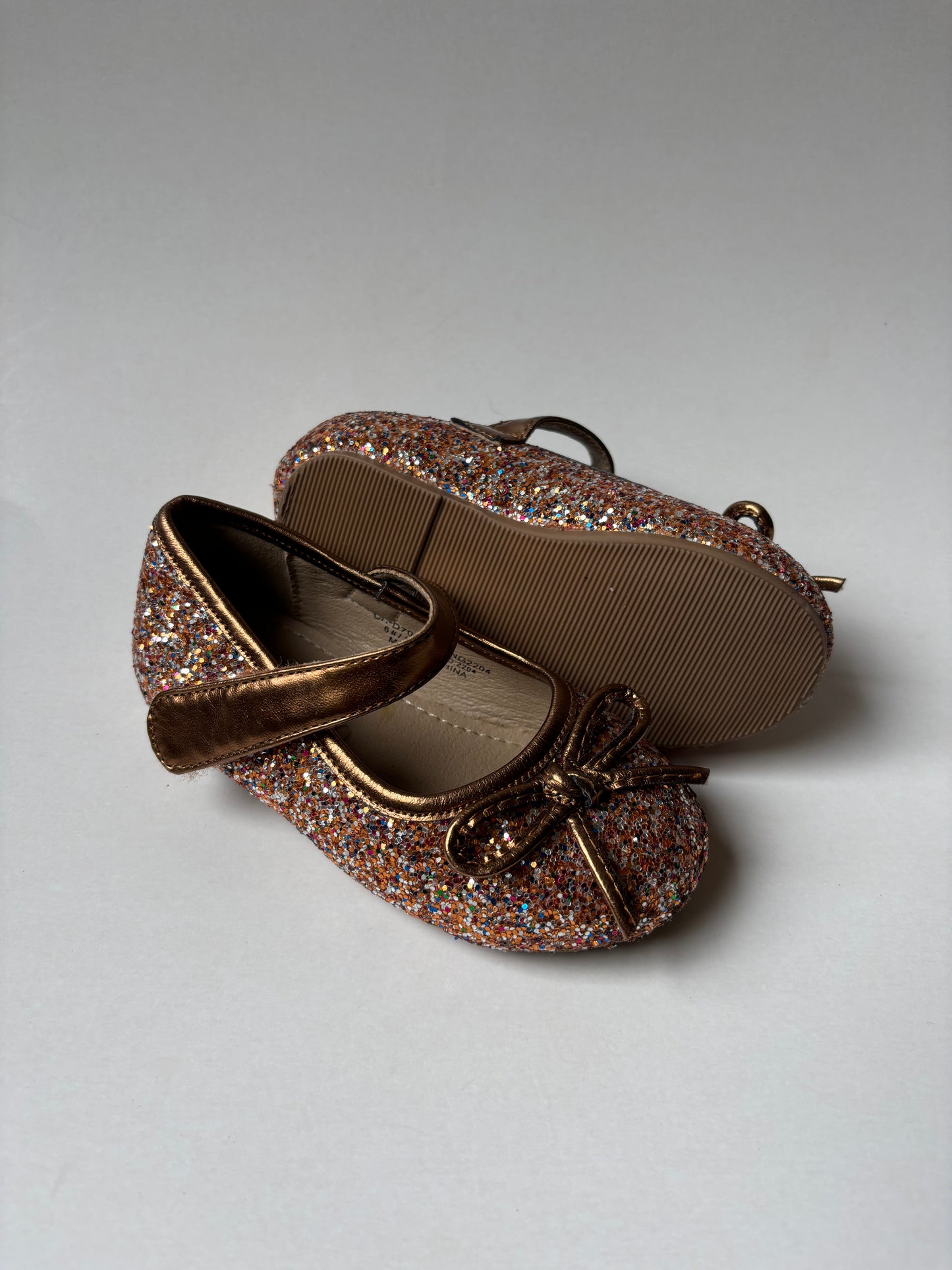Brown Glitter Ballet Flats