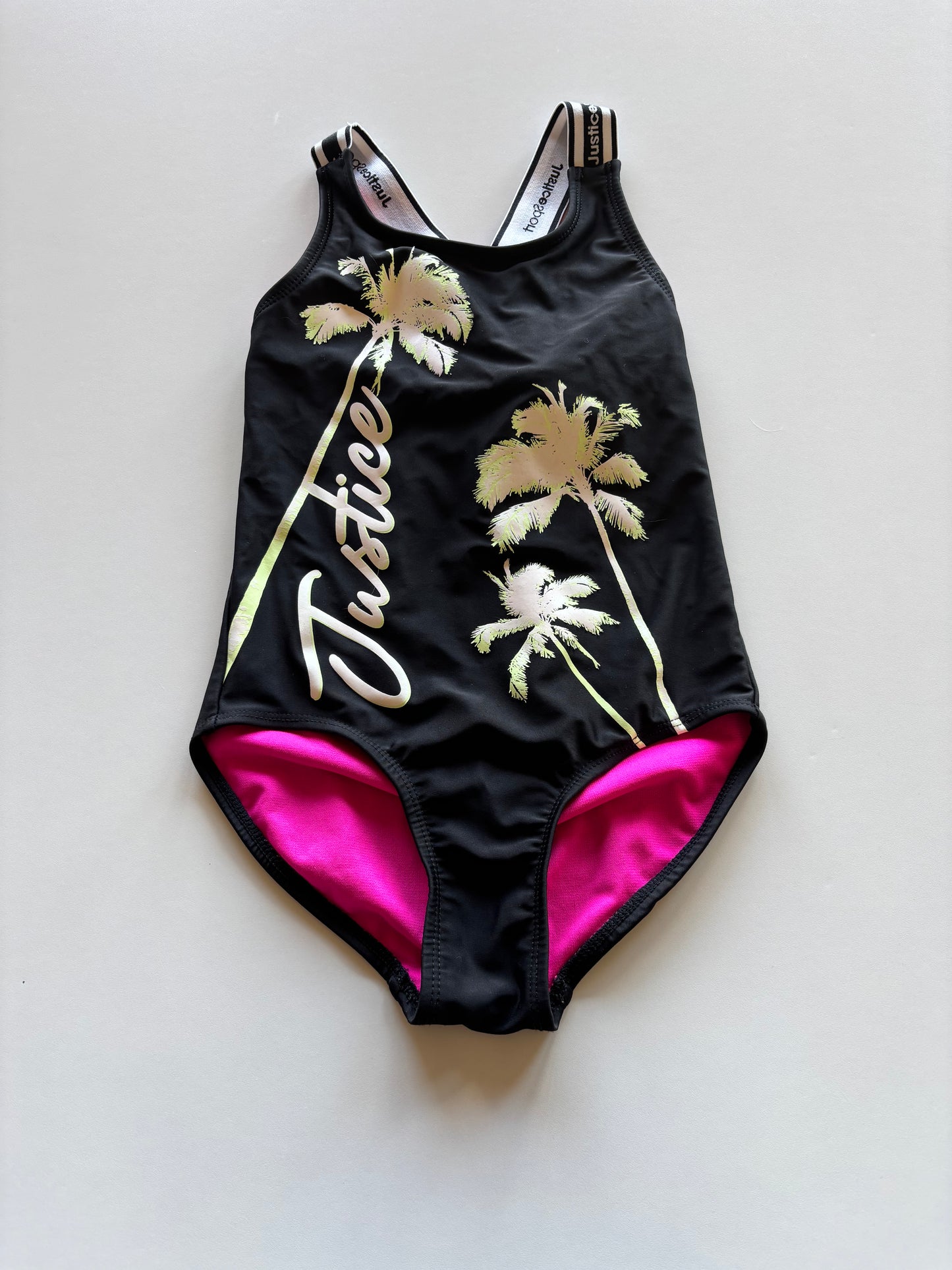 Black Palm Tree Swim Suit