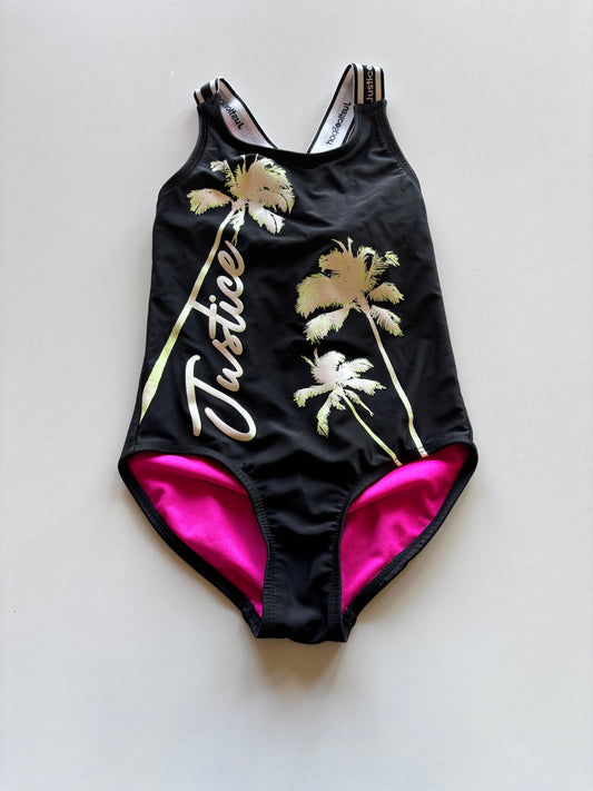 Black Palm Tree Swim Suit