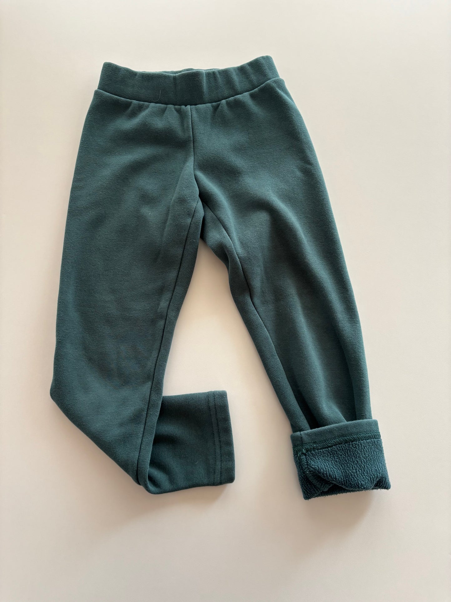 Green Fleece Lined Leggings