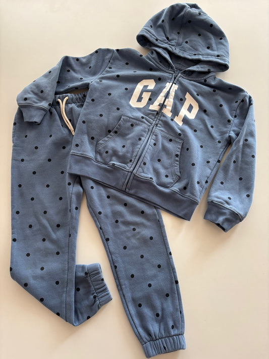 2pc Blue Polka Dot Lounge Set