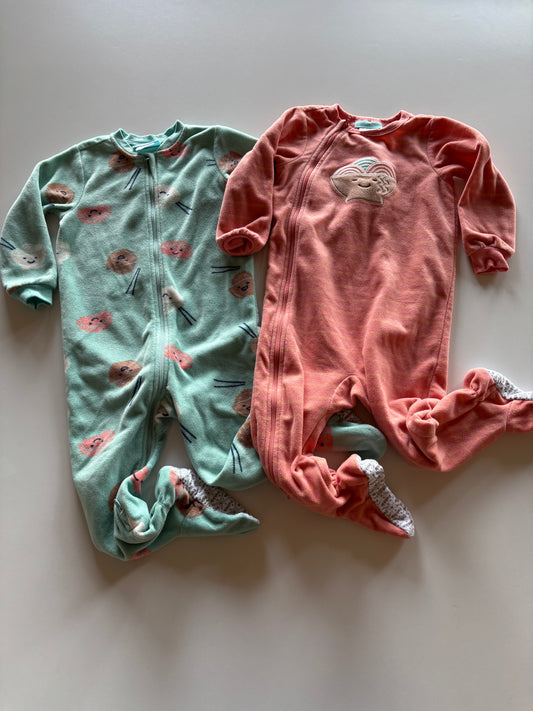 2 Pairs Fleece Takeout Sleepers
