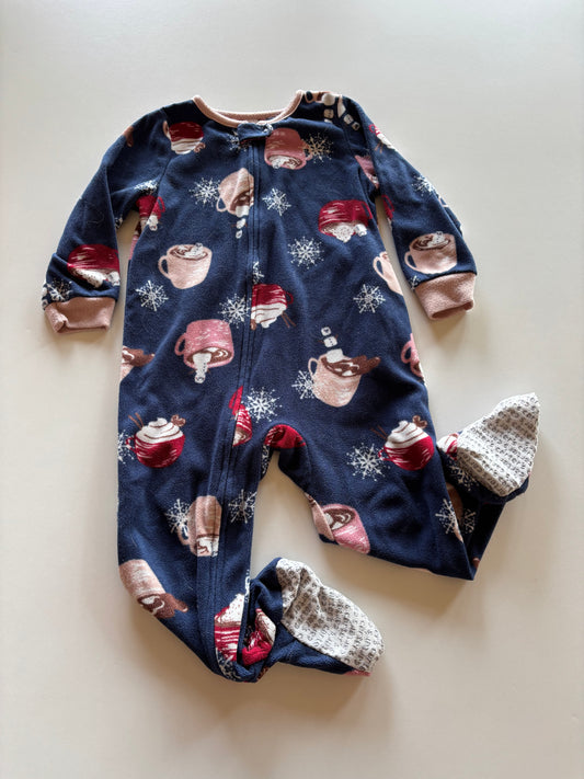 Navy Hot Chocolate Fleece Sleeper