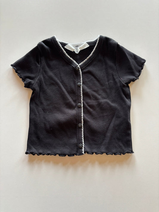 Black Ribbed Tee