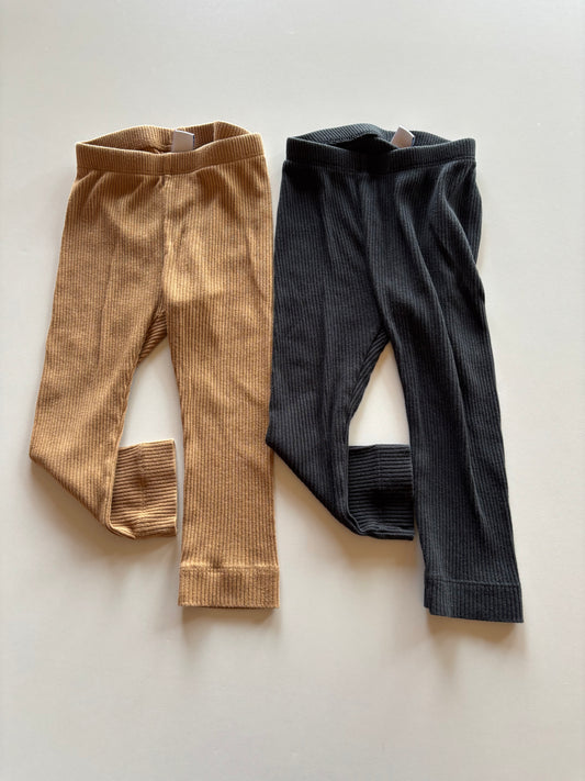 2 Pairs Ribbed Leggings