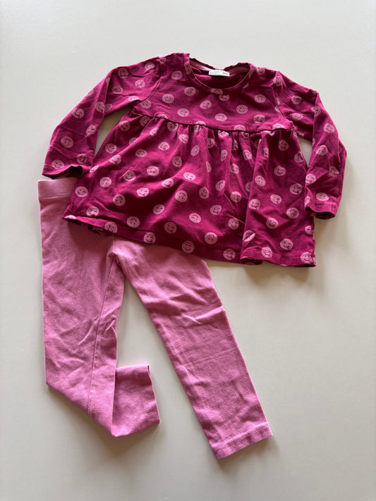 2pc Pink Smiley Set