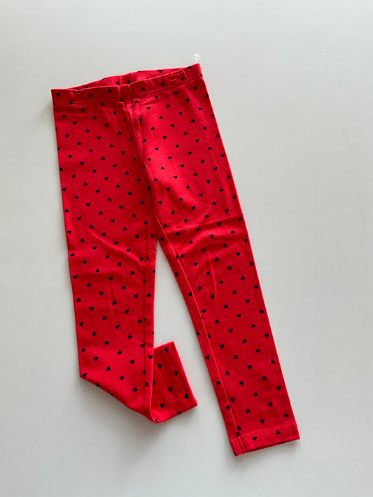 BNWOT Red With Navy Hearts Leggings