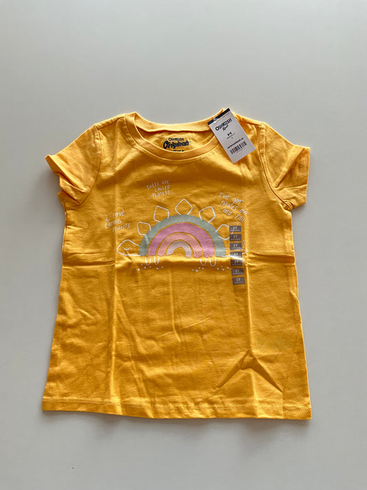 BNWT Yellow Rainbow Dinosaur Tee