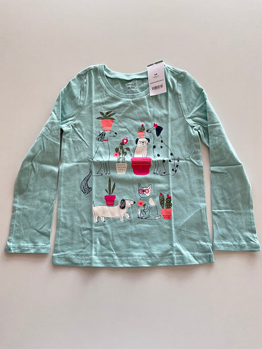 BNWT Blue Dogs & Plants Shirt