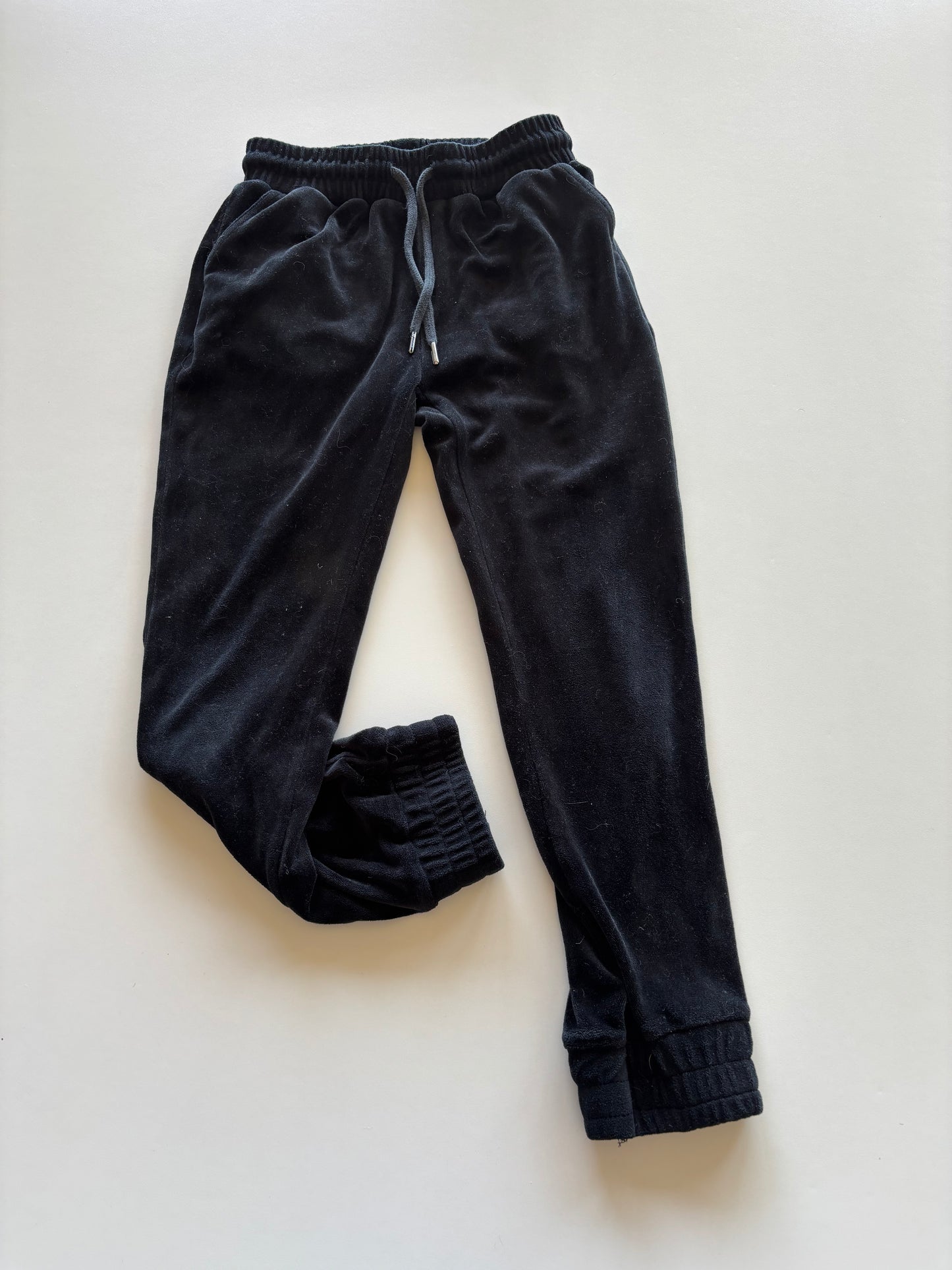 Black Velour Joggers