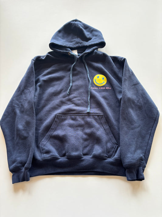 Navy Happy Vibes Only Hoodie