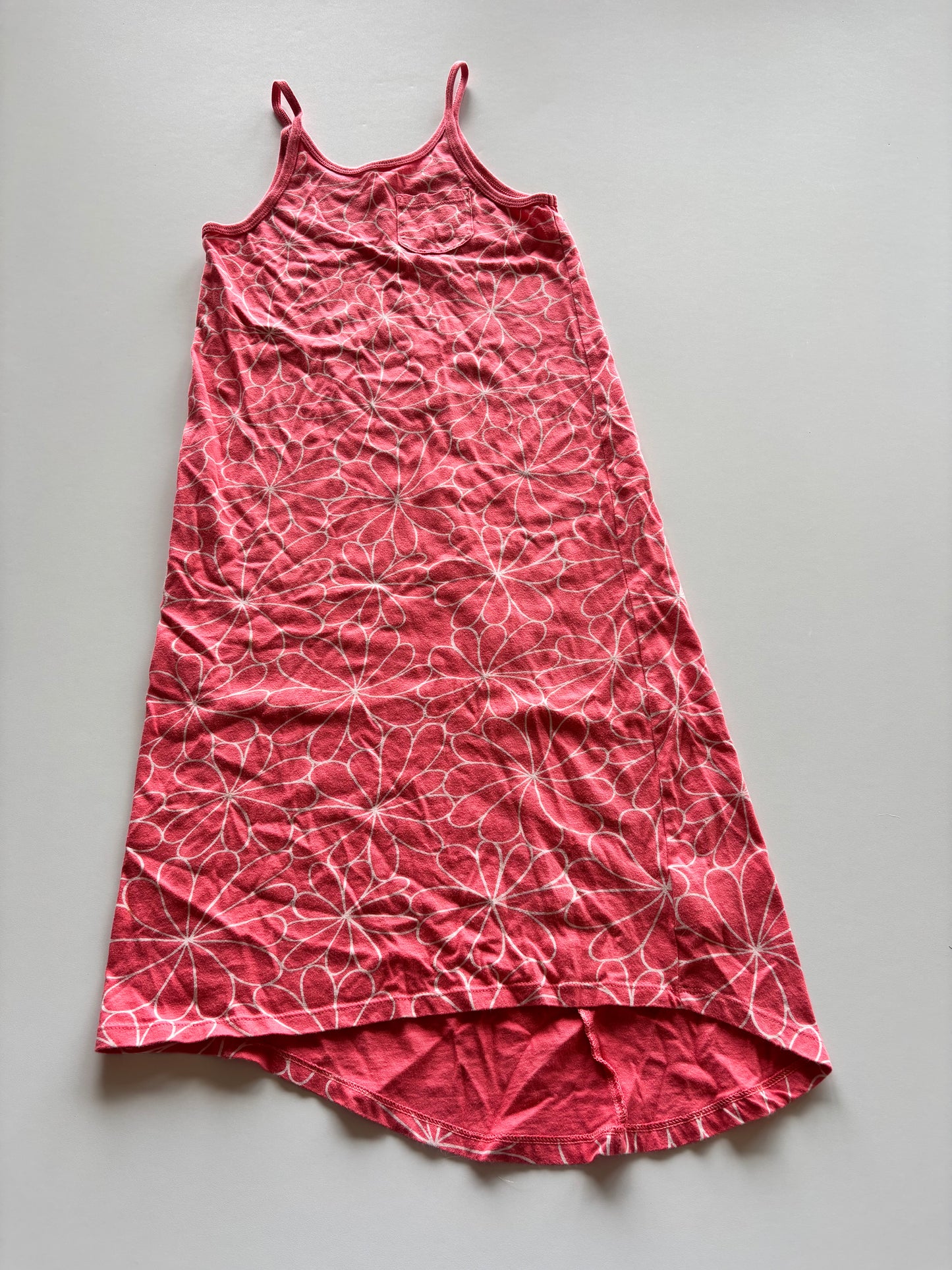 Coral Daisy Midi Dress