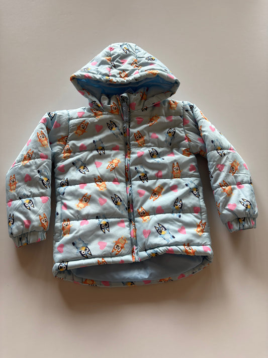Blue Bluey Puffer Jacket