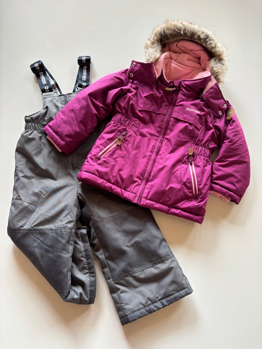 2pc Purple & Grey Snow Suit